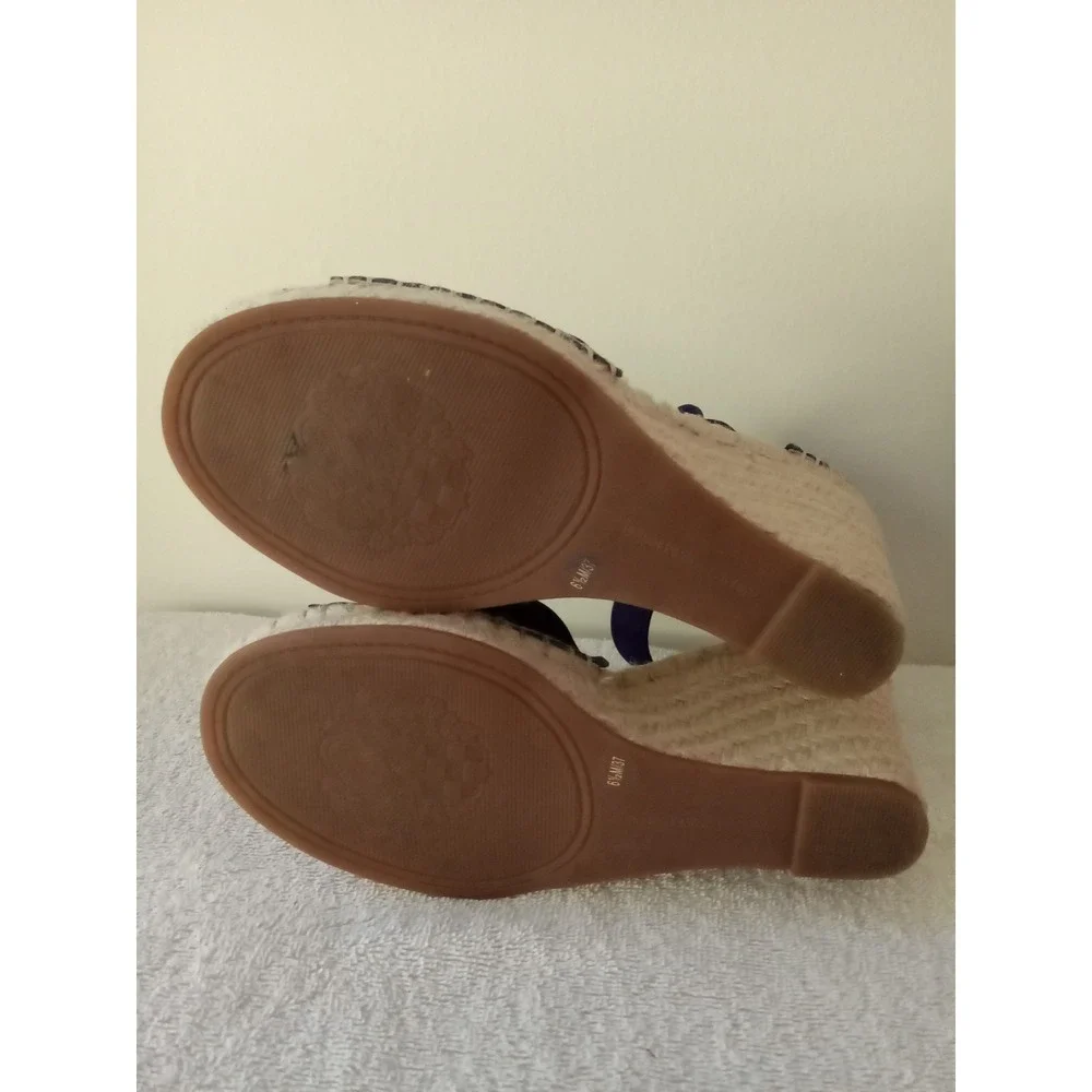 Vince Camuto Blue Suede Wedge Espadrille 